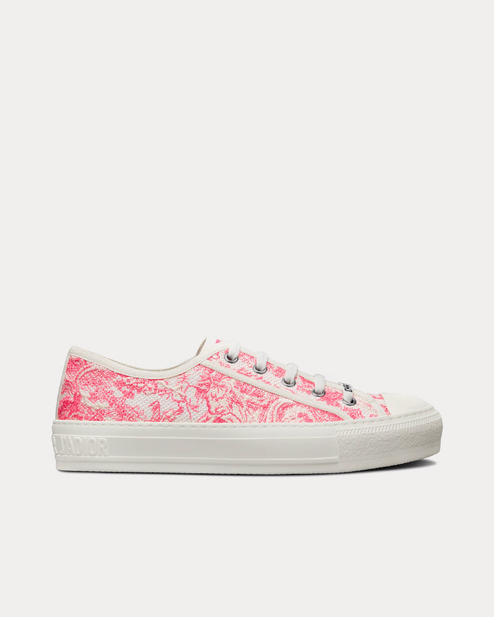 Walk'n'Dior Peony Pink Toile de Jouy Embroidered Cotton Low Top Sneakers