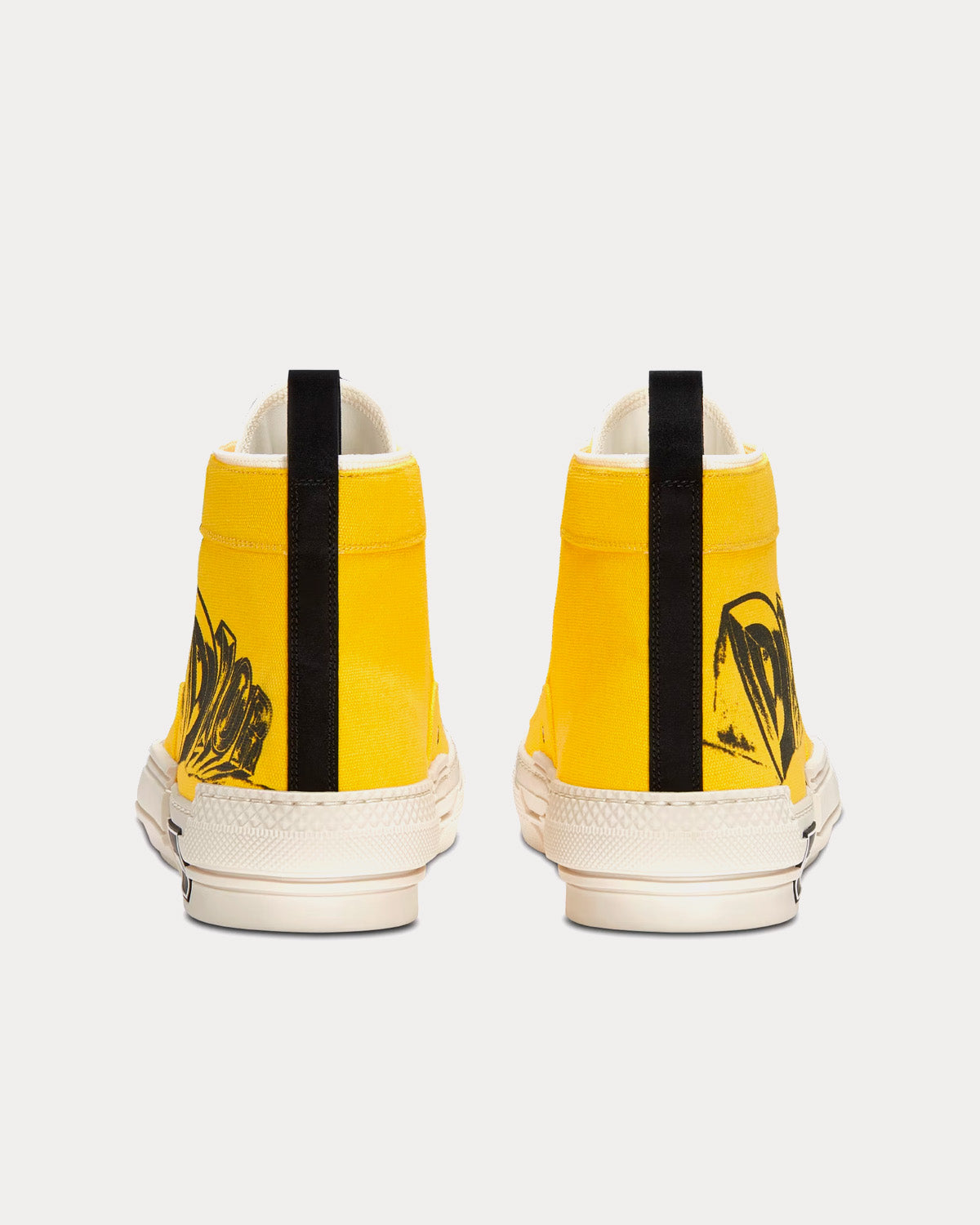 B23 Yellow Canvas with AsteroDior Signature High Top Sneakers