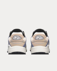 B30 Cream Mesh and Beige, Blue and Gray Technical Fabric Low Top Sneakers