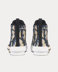 B23 Beige and Black Maxi Dior Oblique Jacquard High Top Sneakers