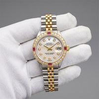 Datejust 69173 26mm Ruby Diamond Gold Steel Women's Watch View 3