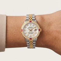 Datejust 69173 26mm Ruby Diamond Gold Steel Women's Watch View 2