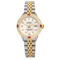Datejust 69173 26mm Ruby Diamond Gold Steel Women's Watch View 4