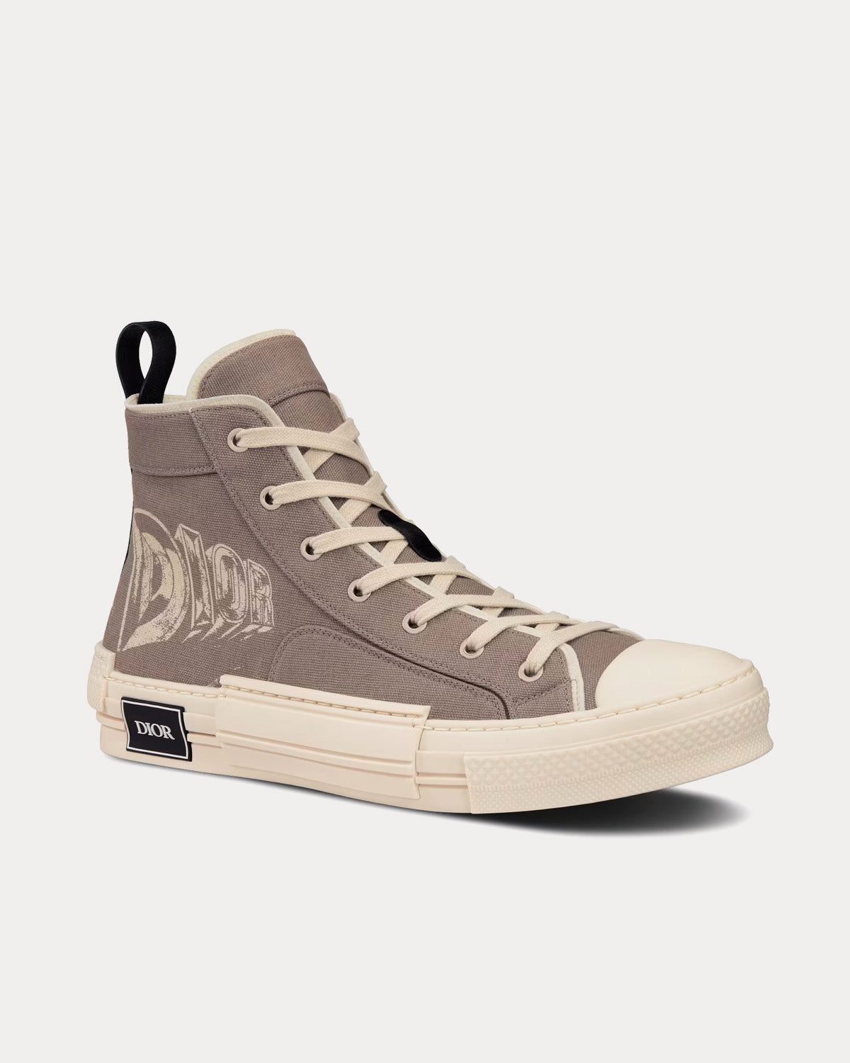 B23 Beige Canvas with AsteroDior Signature High Top Sneakers