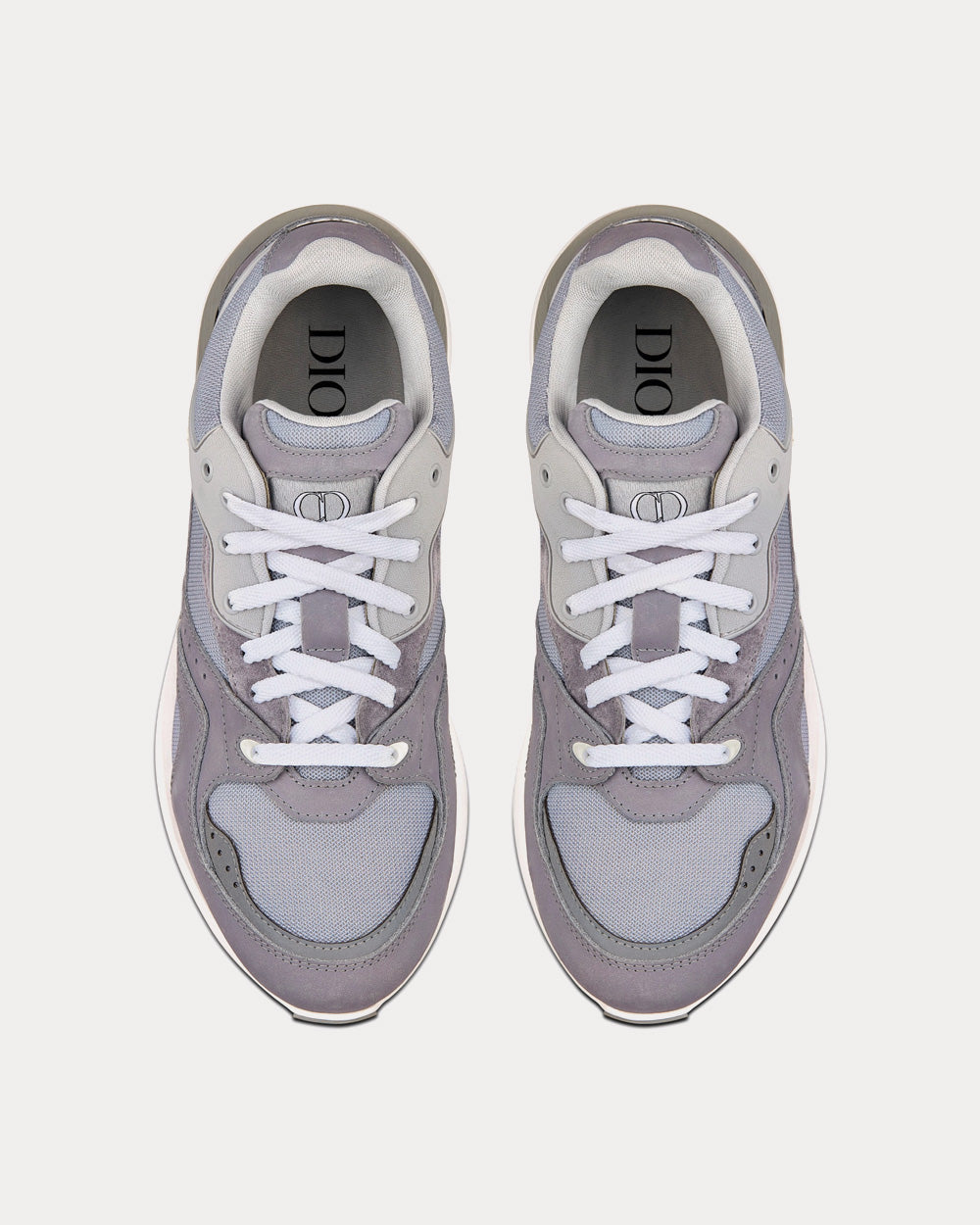 B29 Gray Technical Mesh, Suede and Smooth Calfskin Low Top Sneakers