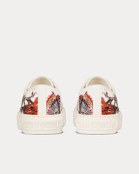 Walk'n'Dior White Multicolor Cotton with Dior Jardin Botanique Embroidery Low Top Sneakers