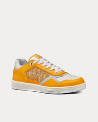 B27 Gold-Tone Smooth Calfskin and Dior Oblique Jacquard Low Top Sneakers