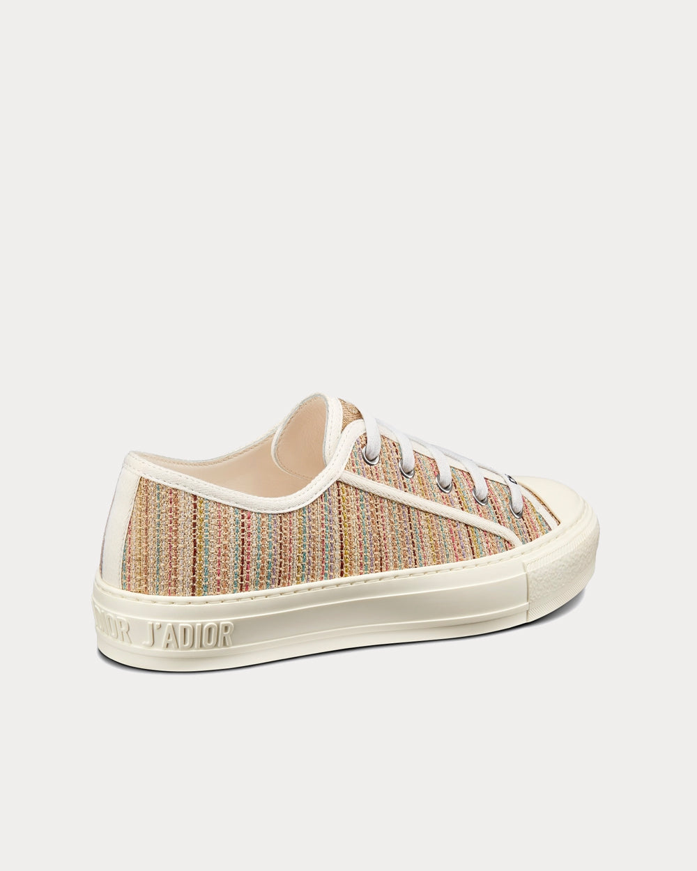 Walk'n'Dior Multicolor Dior Gold Metallic Thread Embroidered Cotton Low Top Sneakers