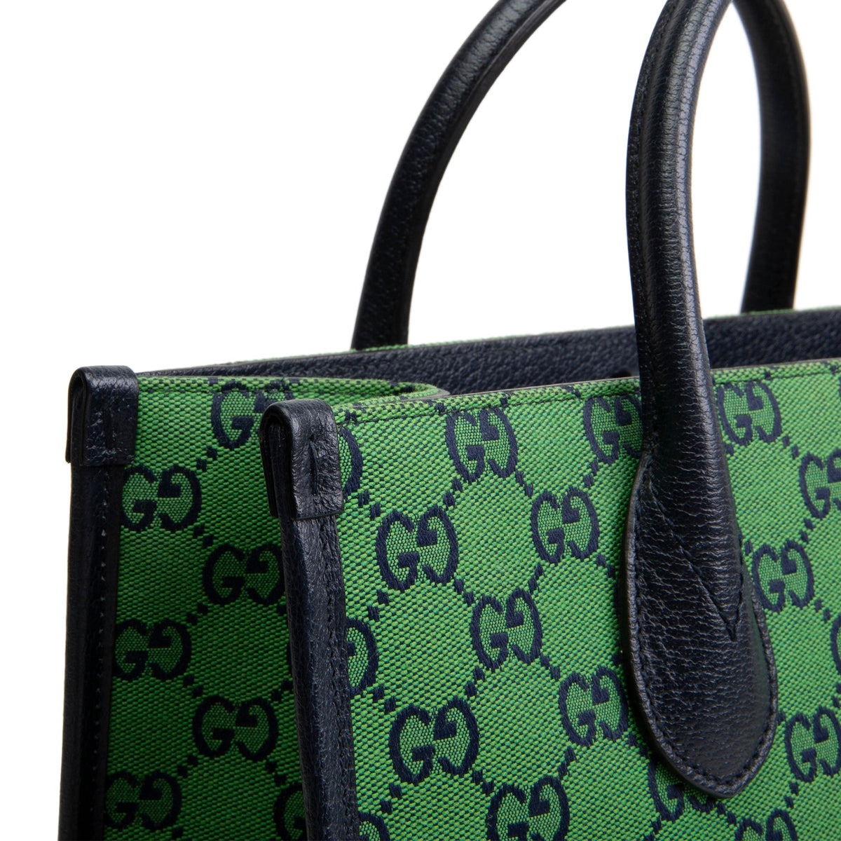 GG Canvas Interlocking G Tote Bag - Green