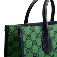 GG Canvas Interlocking G Tote Bag - Green