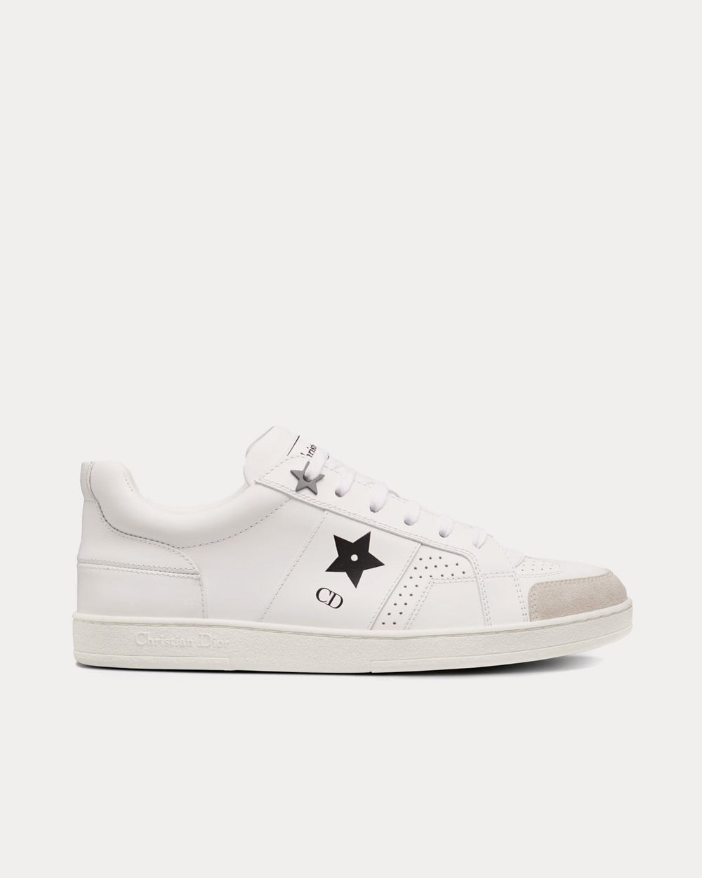 Dior Star Calfskin & Suede White / Black Low Top Sneakers