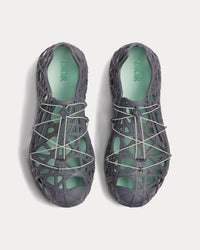 Dior Warp Anthracite Gray Cosmo Rubber with Warped Cannage Motif Sandals View 2