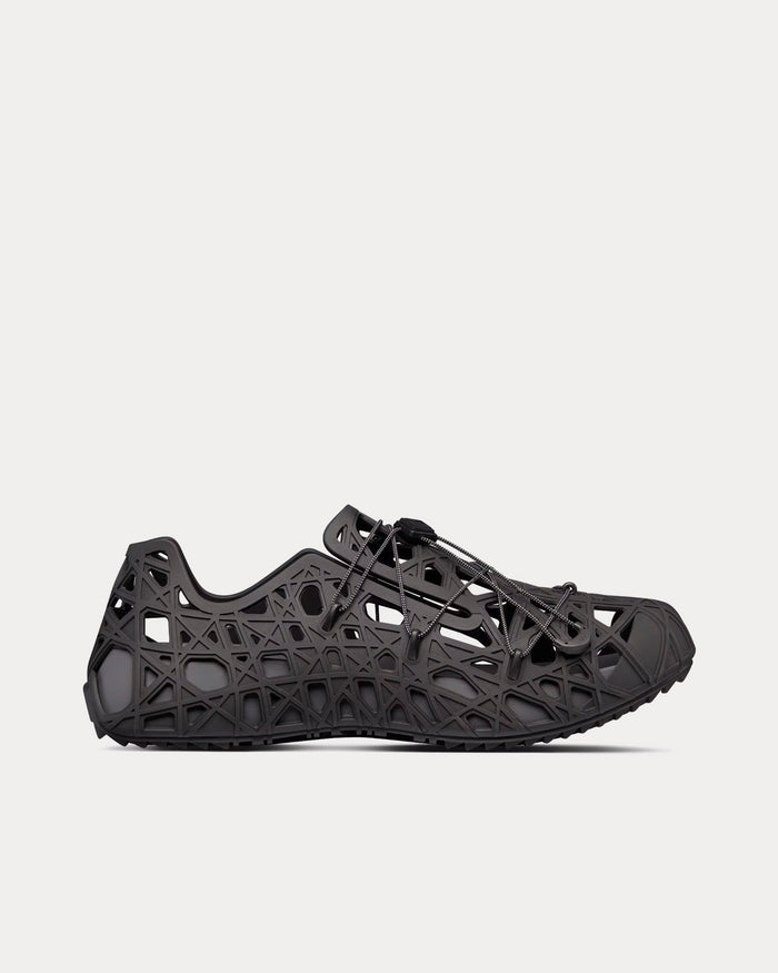 Dior Warp Black Cosmo Rubber with Warped Cannage Motif Sandals - Crown & Consign