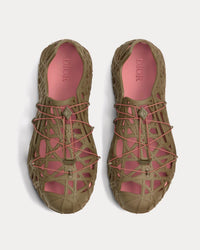 Dior Warp Khaki Cosmo Rubber with Warped Cannage Motif Sandals View 2