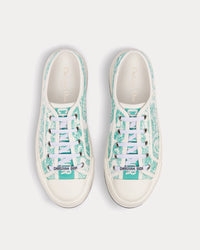 Dioriviera Walk'n'Dior Platform Cotton Embroidered with Aquamarina Toile de Jouy Sauvage Motif Low Top Sneakers View 2