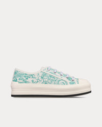 Dioriviera Walk'n'Dior Platform Cotton Embroidered with Aquamarina Toile de Jouy Sauvage Motif Low Top Sneakers View 1