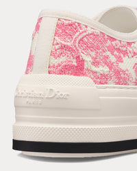 Dioriviera Walk'n'Dior Platform Cotton Embroidered with Candy Pink Toile de Jouy Sauvage Motif Low Top Sneakers View 4