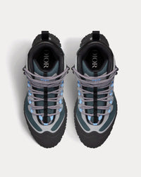Diorizon Hiking Ankle Boot Green-Gray Technical Mesh and Black Rubber High Top Sneakers View 2