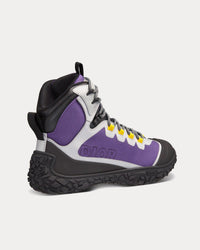 Diorizon Hiking Ankle Boot Purple Technical Mesh with Black Rubber High Top Sneakers View 4