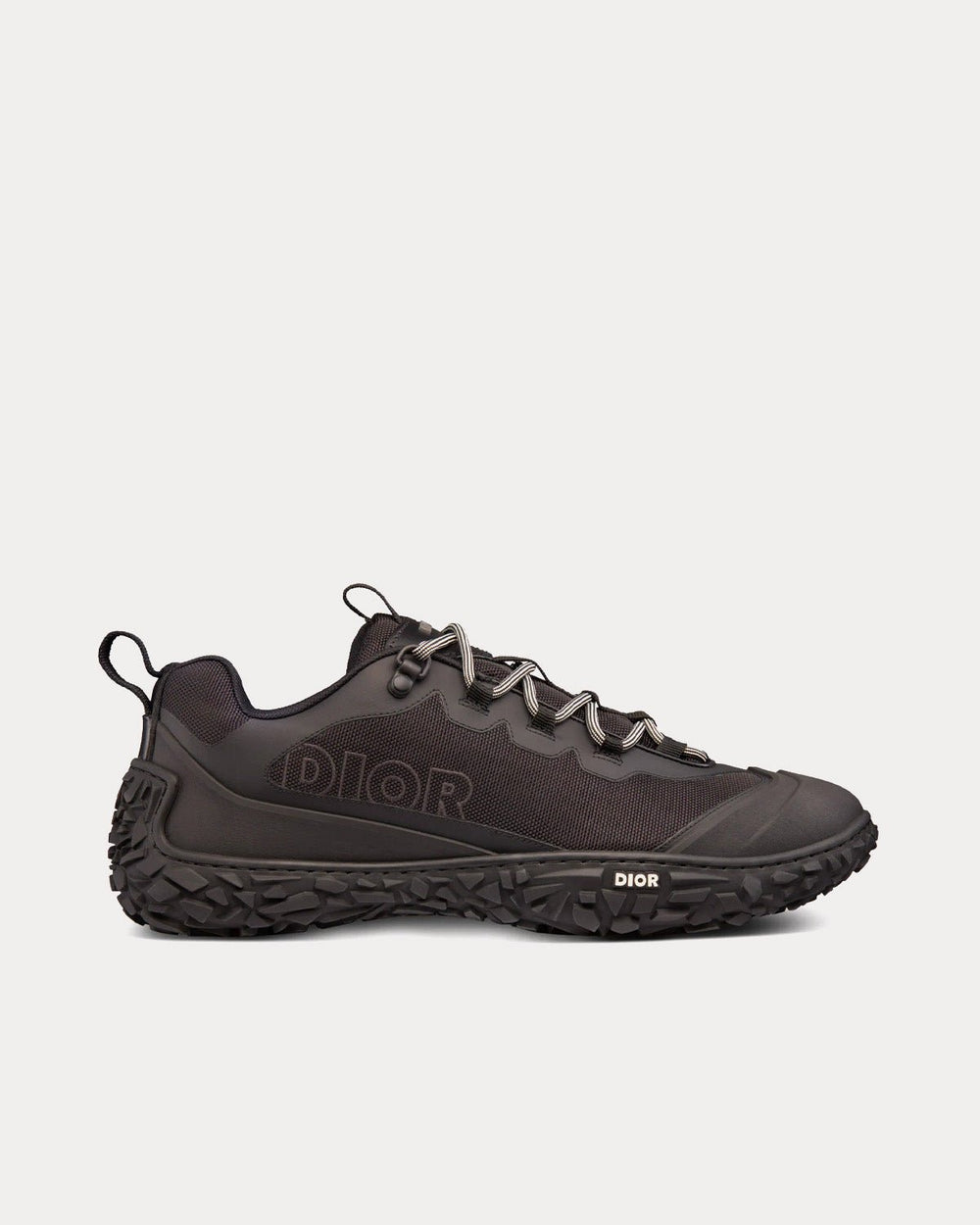 Diorizon Hiking Black Technical Mesh and Rubber Low Top Sneakers