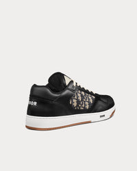 B27 Black Smooth Calfskin with Beige and Black Dior Oblique Jacquard Low Top Sneakers