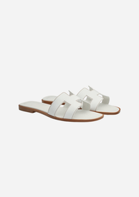 Hermès Oran Sandals White