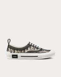 B23 Black and White Dior Oblique Canvas Low Top Sneakers