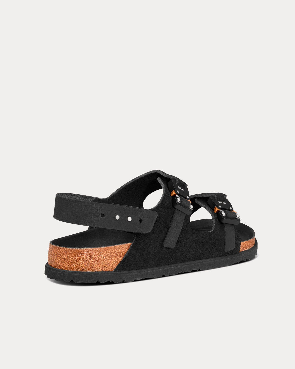 Milano Black Nubuck Calfskin Sandals