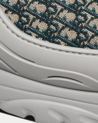 H-Town Gray Rubber with Beige and Black Dior Oblique Jacquard Slides