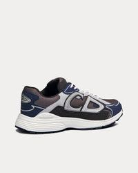 B30 Anthracite Gray Mesh and Black, Blue and Dior Gray Technical Fabric Low Top Sneakers