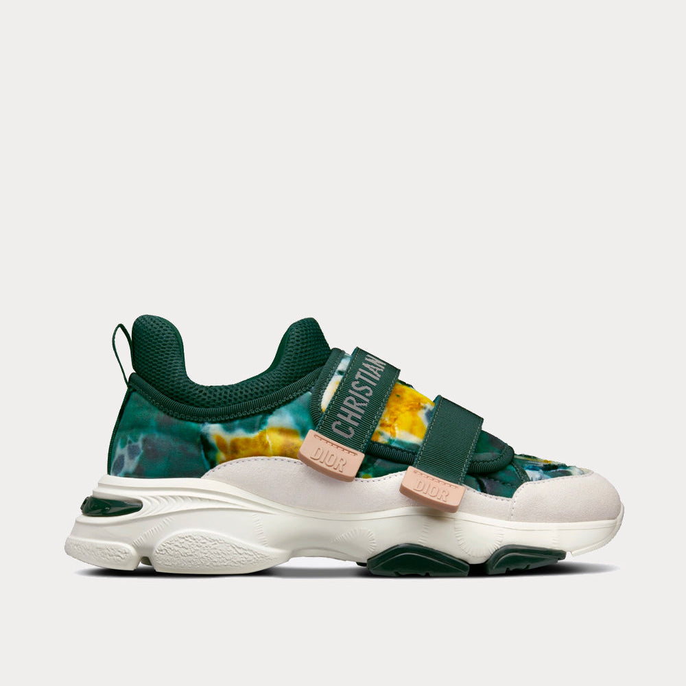 D-Wander Cypress Green Camouflage Tie & Dior Technical Fabric Low Top Sneakers