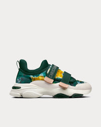 D-Wander Cypress Green Camouflage Tie & Dior Technical Fabric Low Top Sneakers