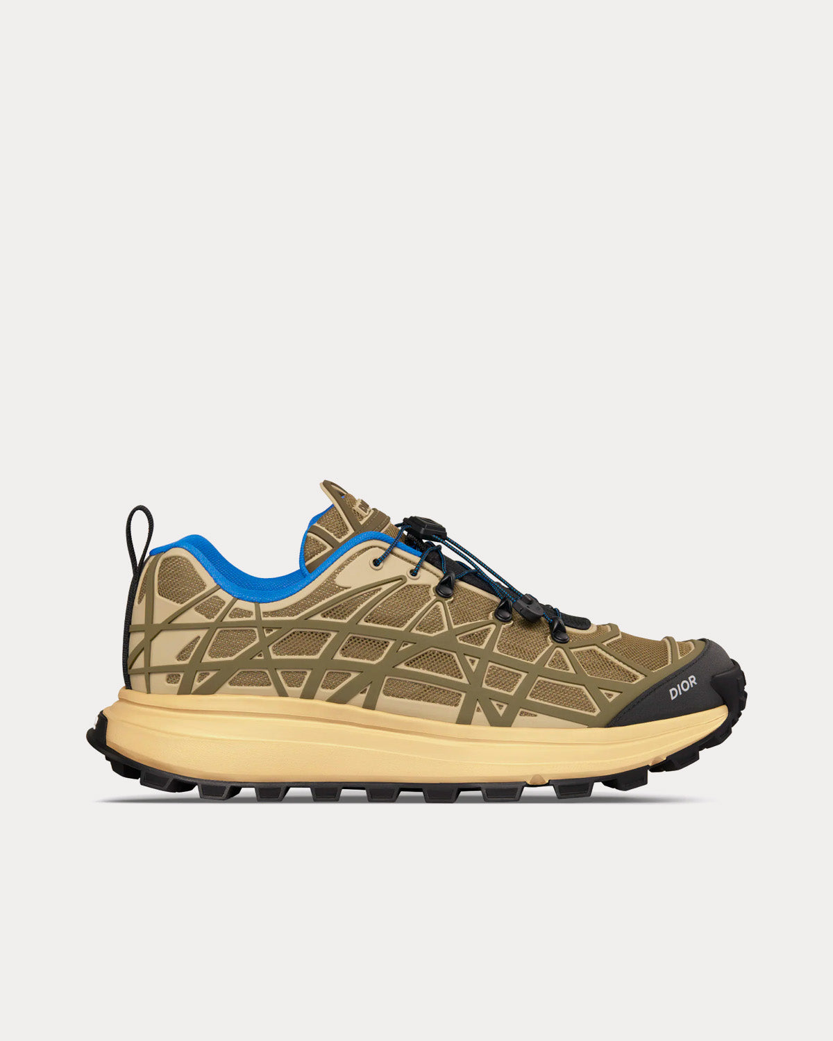 B31 Runner Technical Mesh & Rubber with Warped Cannage Motif Brown / Khaki Low Top Sneakers
