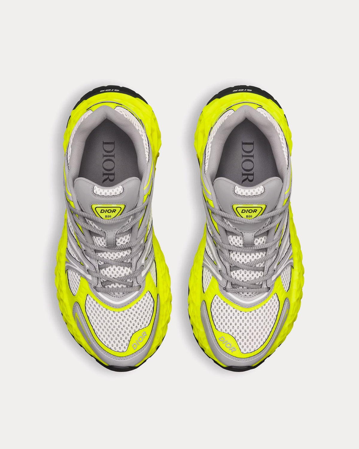 B35 NXXT Mesh Neon Yellow / Light Grey Low Top Sneakers