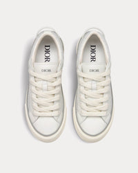 B33 White Smooth Calfskin and Dior Oblique Jacquard Low Top Sneakers