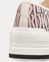 Walk'n'Dior Platform Embroidered Cotton with Pale Pink Miss Dior Allover Motif Low Top Sneakers