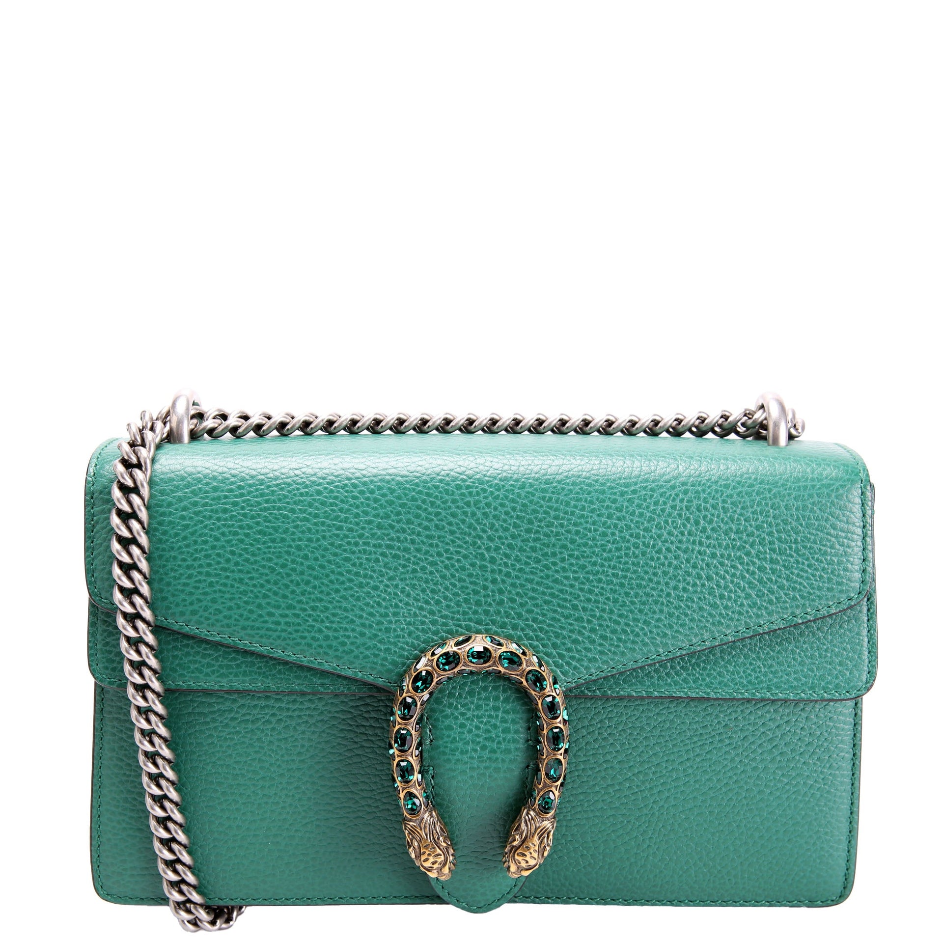 400249 Dionysus Leather Shoulder Small Green