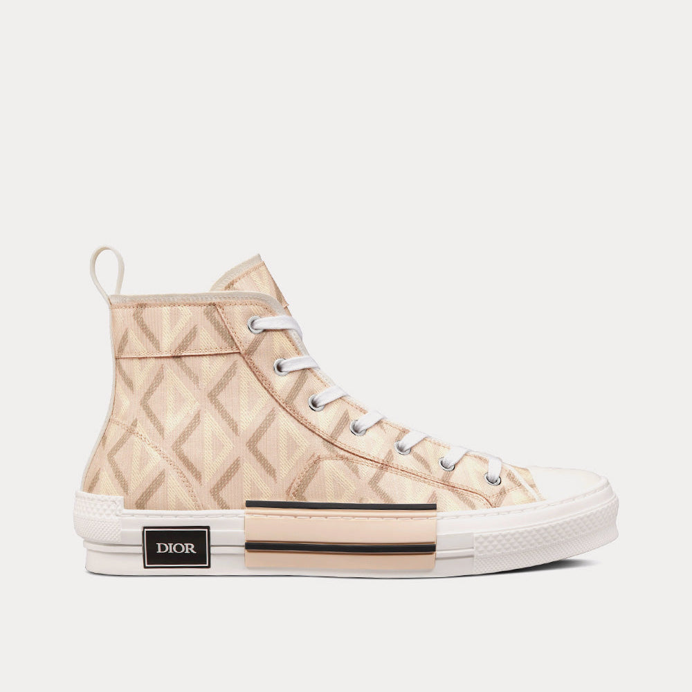 B23 Natural CD Diamond Canvas High Top Sneakers
