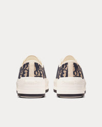 Walk'n'Dior Platform Embroidered Cotton Deep Blue Dior Oblique Low Top Sneakers
