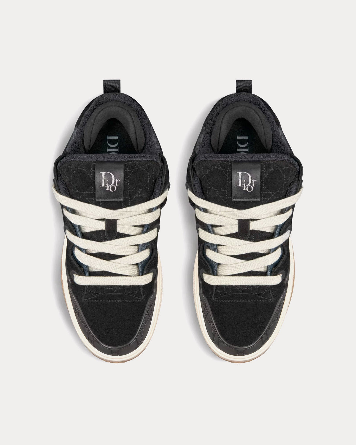 B9S Skater Limited And Numbered Edition Dior Oblique Suede and Jacquard Black Low Top Sneakers