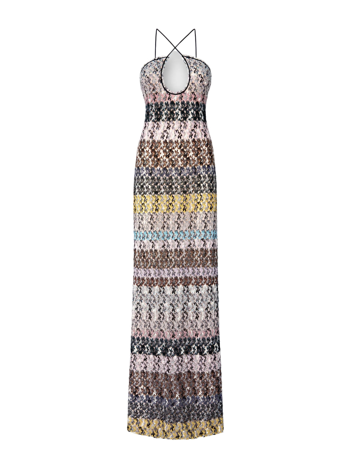 Missoni Long Dress with Embroidered Lace
