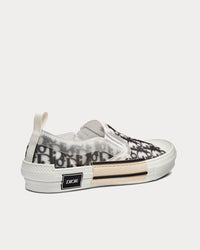 B23 Black and White Dior Oblique Canvas Slip On Sneakers