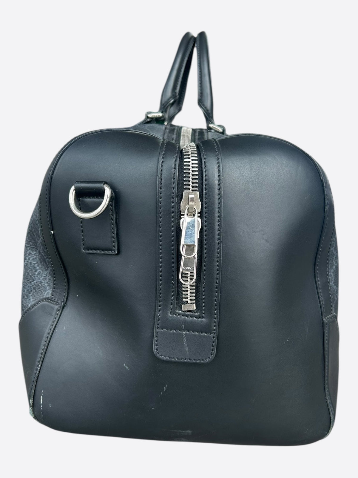 Black GG Monogram Large Duffel Bag