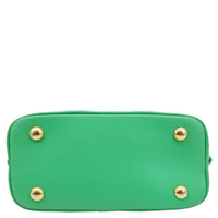 LOUIS VUITTON Alma Soft BB Bubblegram Quilted Leather Satchel Crossbody Bag Green