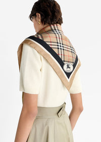 Check Knight Stamp Silk Twill Scarf