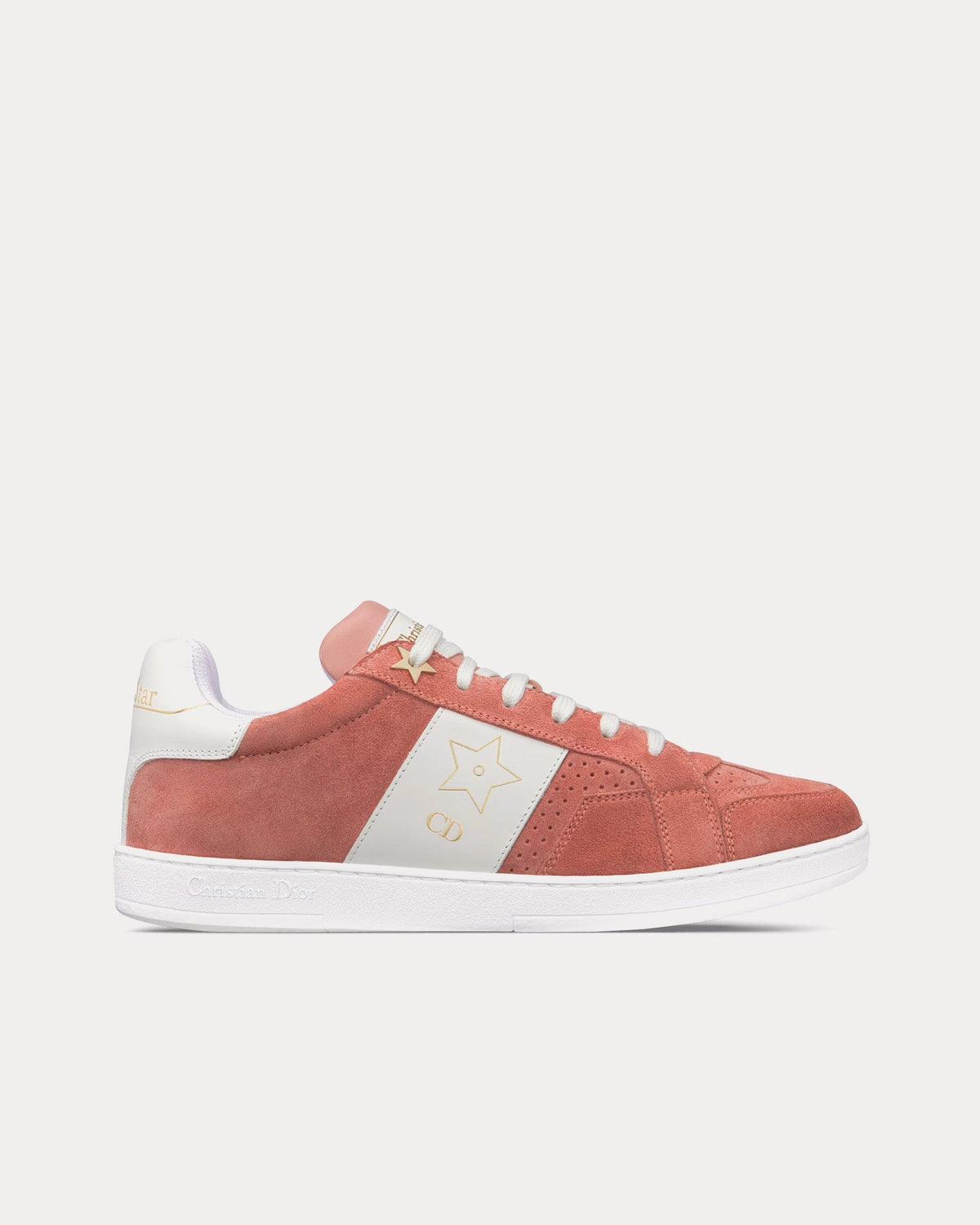 Dior Star Suede & Calfskin Pastel Pink / White Low Top Sneakers