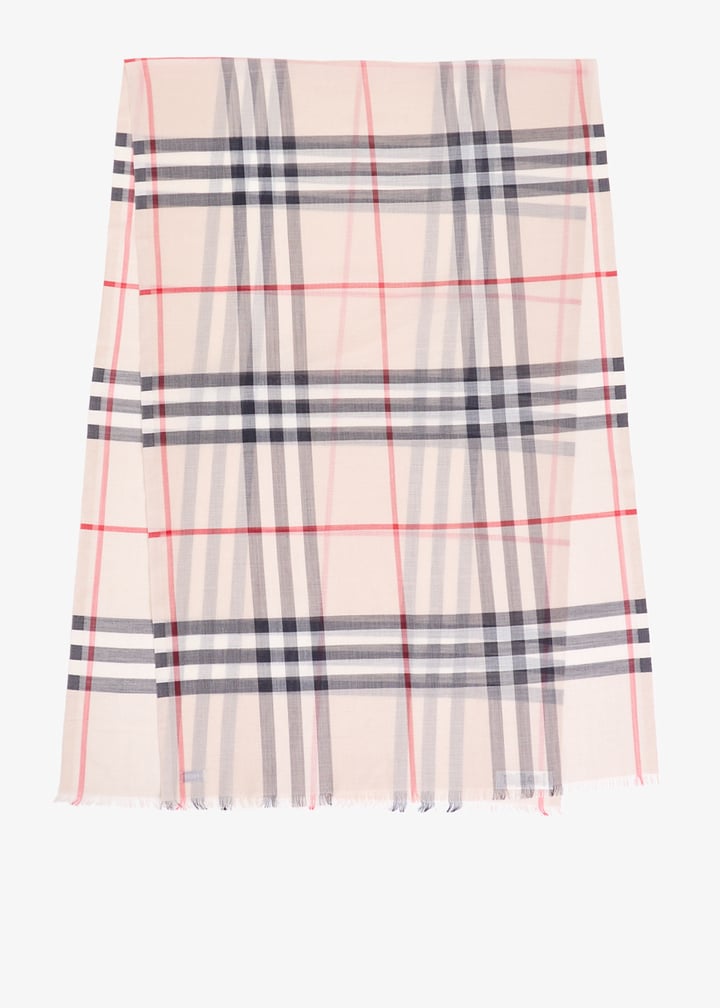 Luxury Wide Check Silk Scarf