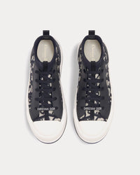 Walk'n'Dior Platform Deep Blue Dior Oblique Technical Mesh and Calfskin High Top Sneakers