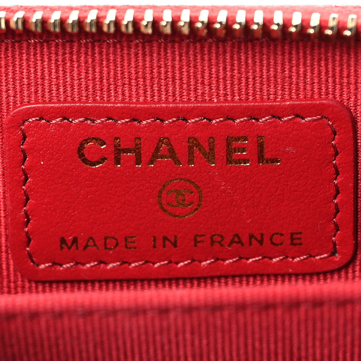 Caviar Quilted Zip Coin Purse Red