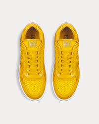 B27 Yellow Patent Calfskin and Dior Oblique Gravity Leather Low Top Sneakers